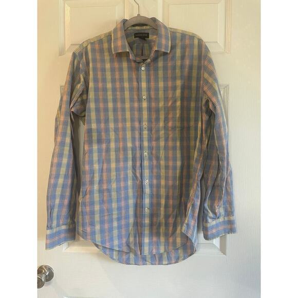 LAND'S END Men's Tailored Fit No Iron Twill Long Sleeve Shirt. 16x35 - Picture 3 of 10